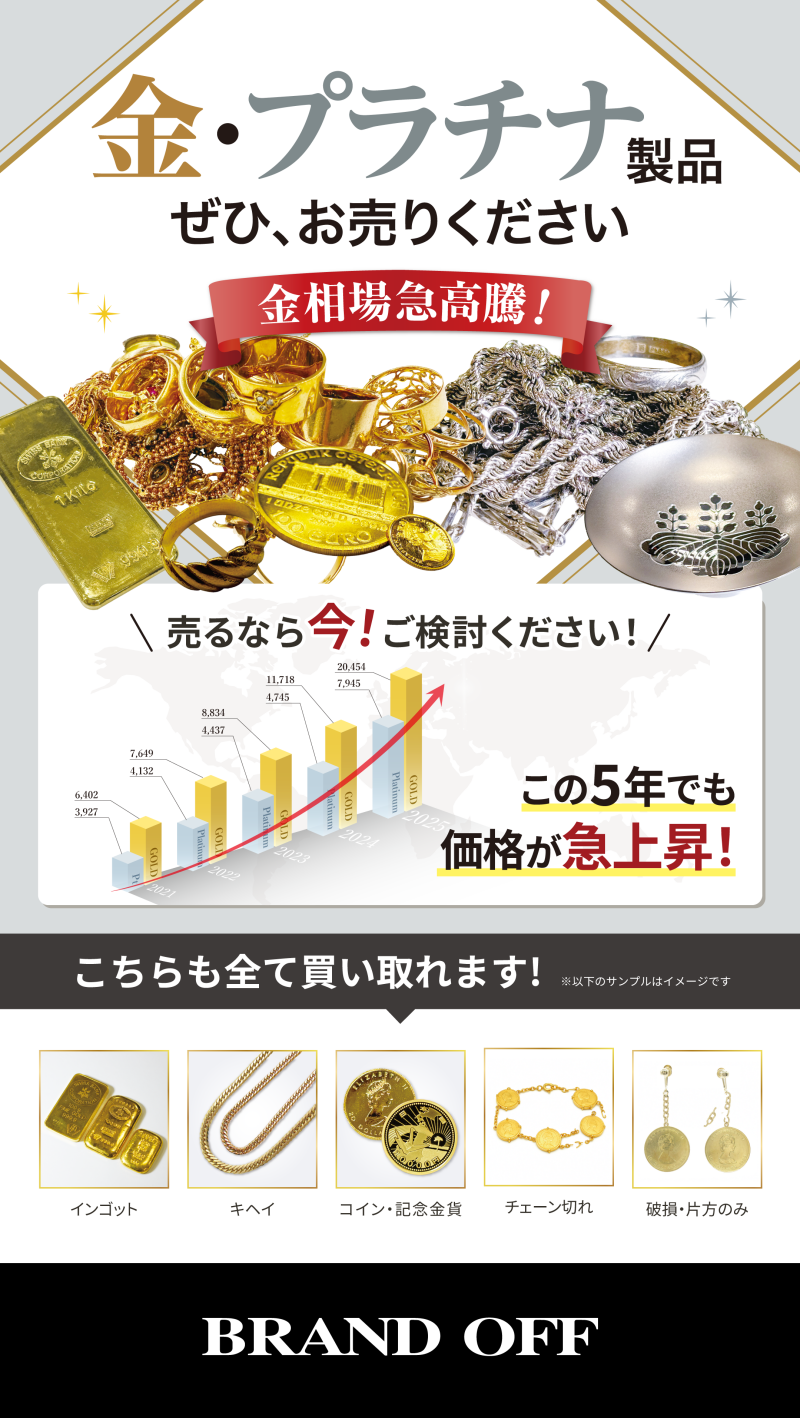 ✨BRAND OFF マチノマ大森店【貴金属買取強化】🧹✨